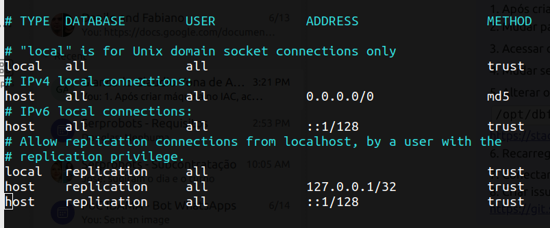 Exemplo de pg_hba.conf